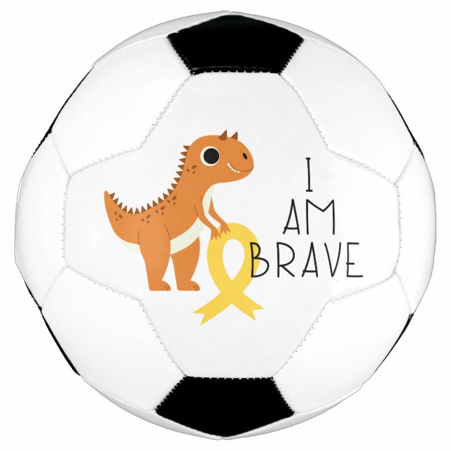 cancer infantil. Sou corajoso. Bola de Futebol (Frente)