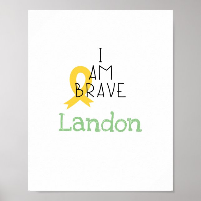 cancer infantil. Sou corajoso.Impressões e Posters (Frente)