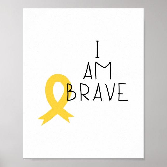 cancer infantil. Sou corajoso. POSTER e IMPRESSÕES (Frente)