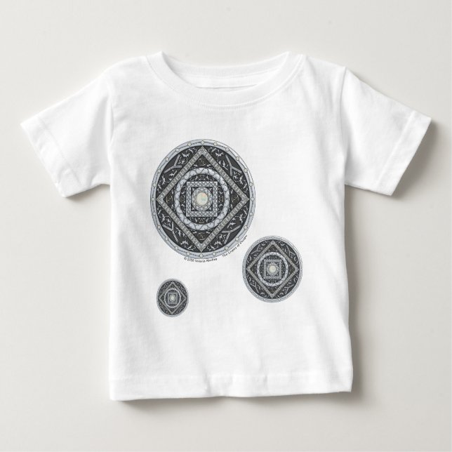 Cancer Mandala Kid e Camisa de Luz do Bebê (Frente)