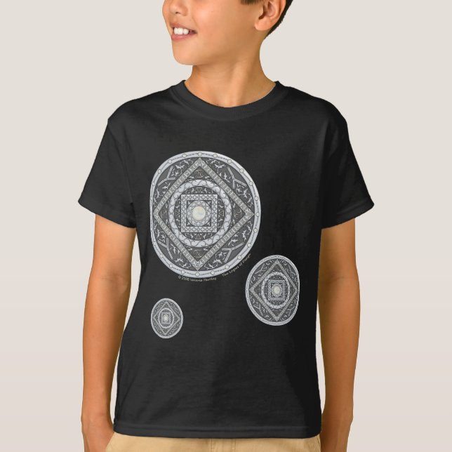 Cancer Mandala Kid e Camisa Negra Bebê (Frente)