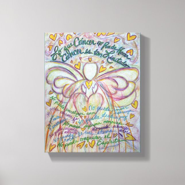 Cáncer No Puede Hacer Angel Canvas Pintura (Frente)