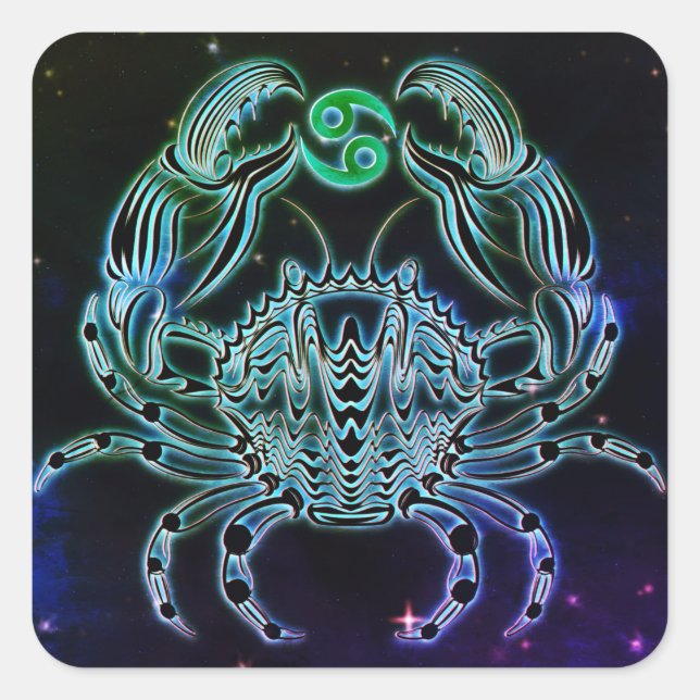 cancer os adesivos zodiásicos do caranguejo (Frente)