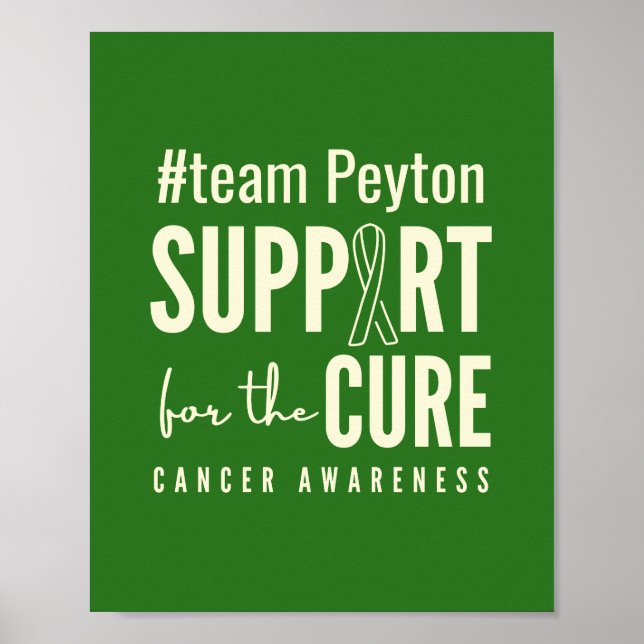 cancer personalizado de reconhecimento do Poster # (Frente)