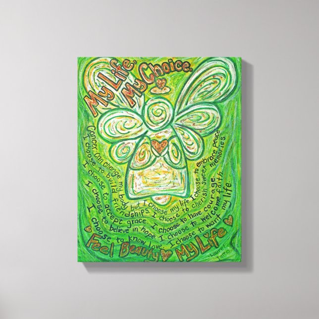 Cancer Poem Angel Painting Canvas Art (Frente)