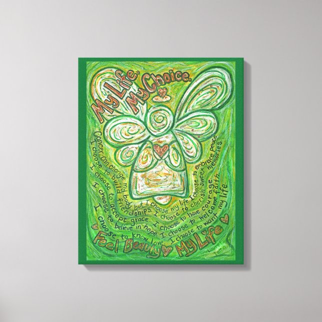 Cancer Poem Angel Painting Canvas Art (Frente)
