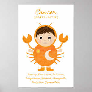 Cancer - poster do horóscopo do menino