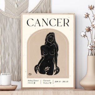 Cancer Zodiac Feminina Poster