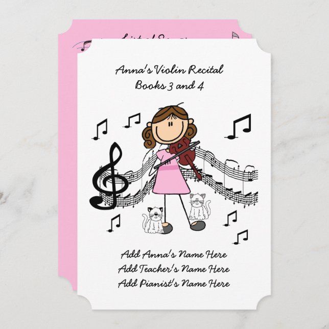 Canções do cartão dez do convite do considerando (Frente/Verso)