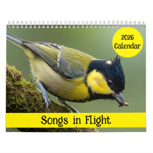 Canções em Voo: Calendário de Fotografia de Pássar