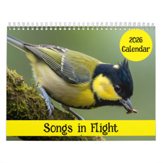 Canções em Voo: Calendário de Fotografia de Pássar