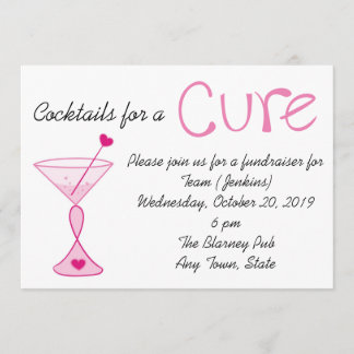 Cancro da mama/cocktail para um convite da cura