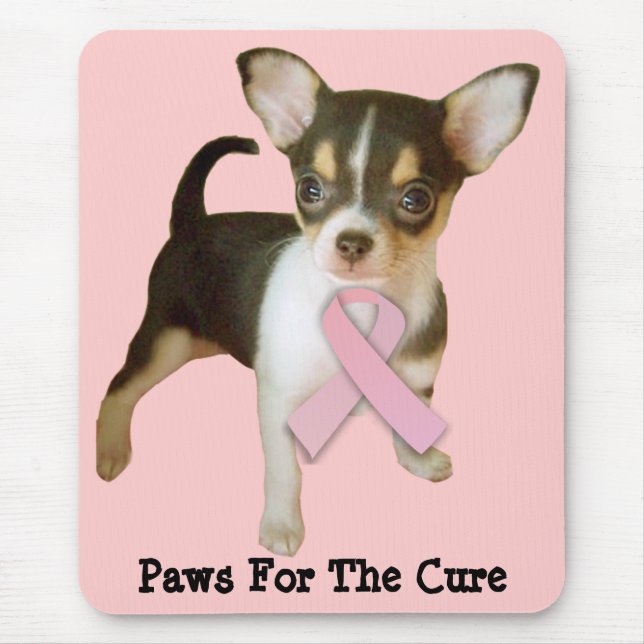 Cancro da mama Mousepad da chihuahua (Frente)