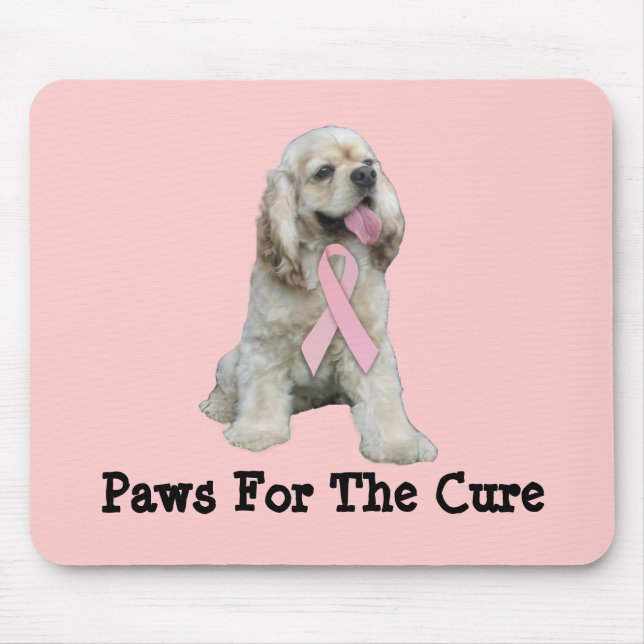 Cancro da mama Mousepad de cocker spaniel (Frente)