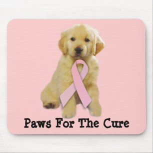 Cancro da mama Mousepad do golden retriever