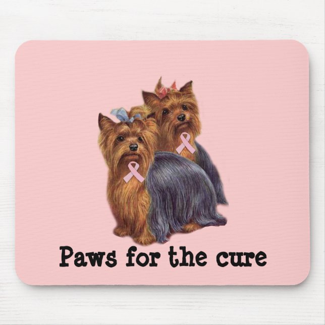 Cancro da mama Mousepad do yorkshire terrier (Frente)