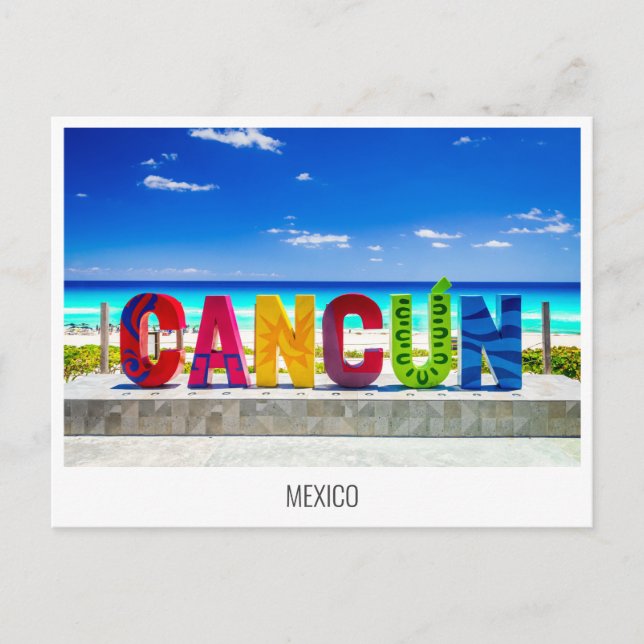 Cancún, México cartão postal (Frente)