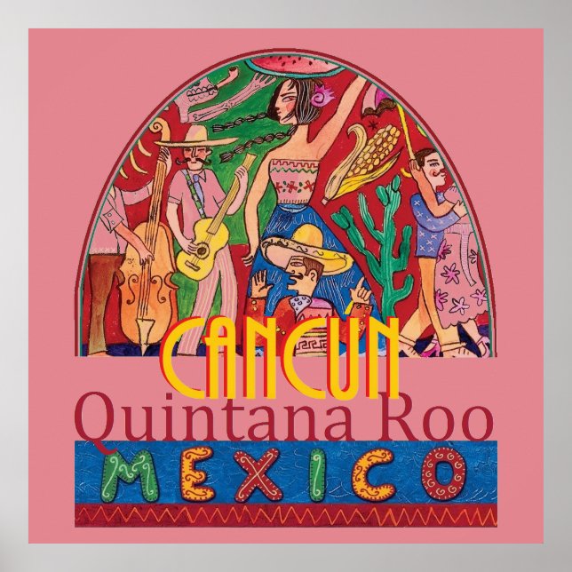 CANCUN Mexico POSTER Print (Frente)