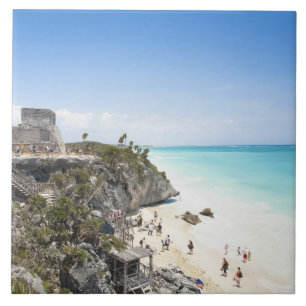 Cancun, Quintana Roo, México - Ruínas em uma colin
