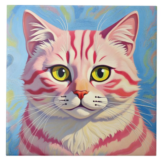 “Candice” A Cherry Striped Mystique – Cat Portrait (Frente)