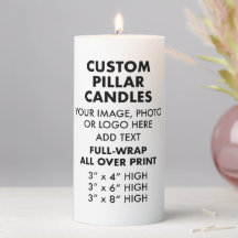 CANDLE 3"x6" PILLAR personalizado de quebra de Che