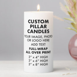 CANDLE 3"x6" PILLAR personalizado de quebra de Che
