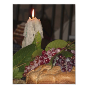 Candle & Grapes Orvieto Impressão de Foto Sem Text