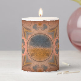Candle with an ancient pattern