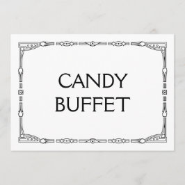 "Candy Buffet" Art Deco Style Sinal de Casamento