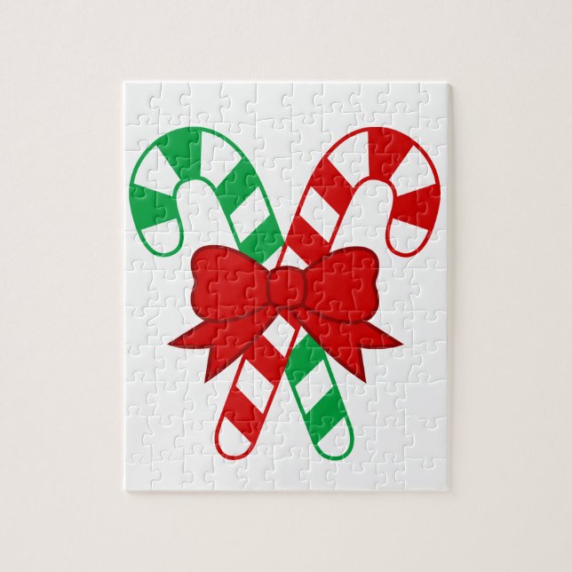 Candy Cane 8x10 Photo Quebra-cabeça com Caixa de P (Vertical)