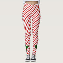 Candy Cane com Holly - Leggings