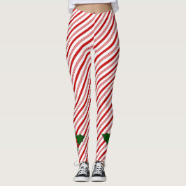 Candy Cane com Holly - Leggings