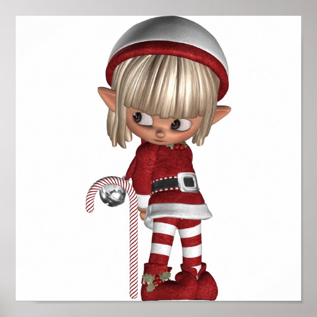 Candy Cane Elf Poster (Frente)