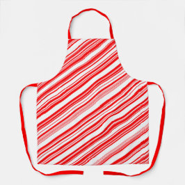 Candy Cane Natal Red Xmas All-Over Impressão Apron