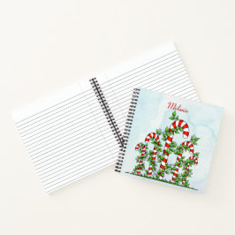 Candy Canes e Vines Notebook de Natal