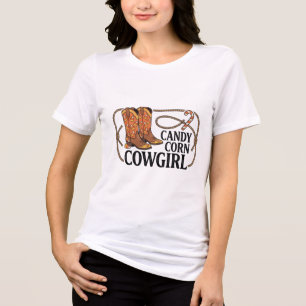 Candy Corn Cowgirl Ocidental Halloween
