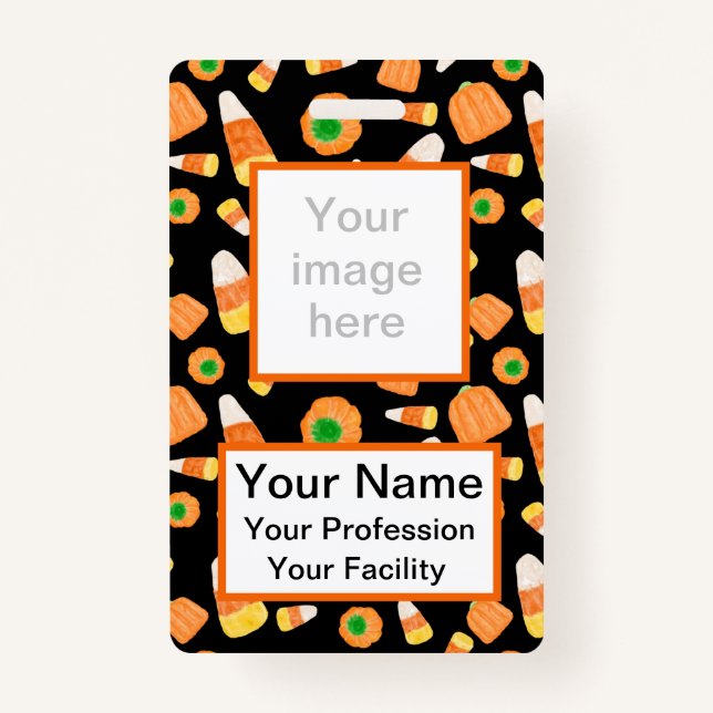 Candy Corn e Crachá Pumpkins (Frente)