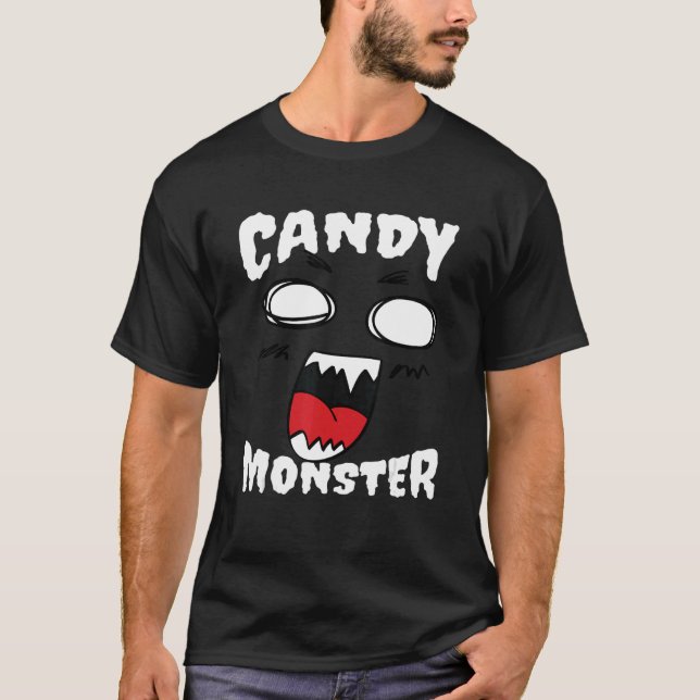 Candy Monster Halloween Camisetas Gráficas Men W (Frente)