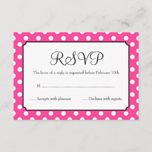 Candy Pink Bolinhas Bat Mitzvah RSVP