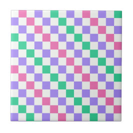 Candy shop diagonal checkerboard pattern