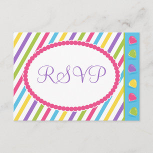 Candy Stripes Bat Mitzvah RSVP