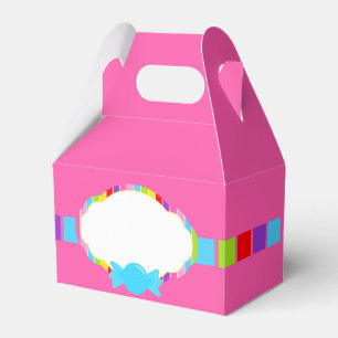 Candyland Rosa Inspirou Caixas de Favor de Doce