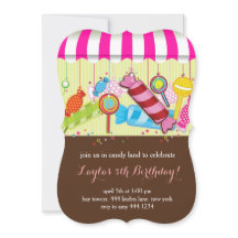 Candyland Sweet Compra Convites de Aniversário