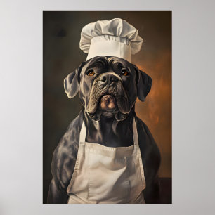 Cane Corso Em Chapéu De Chef Poster, Poster De Ani