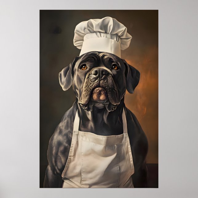 Cane Corso Em Chapéu De Chef Poster, Poster De Ani (Frente)