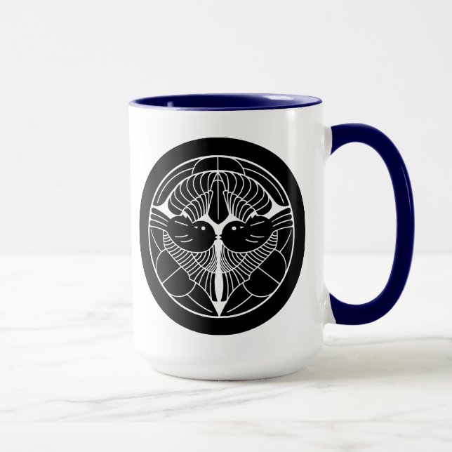 Caneca 上杉謙信家紋, Uesugi Kenshin KAMON, família japonesa Cre (Direita)