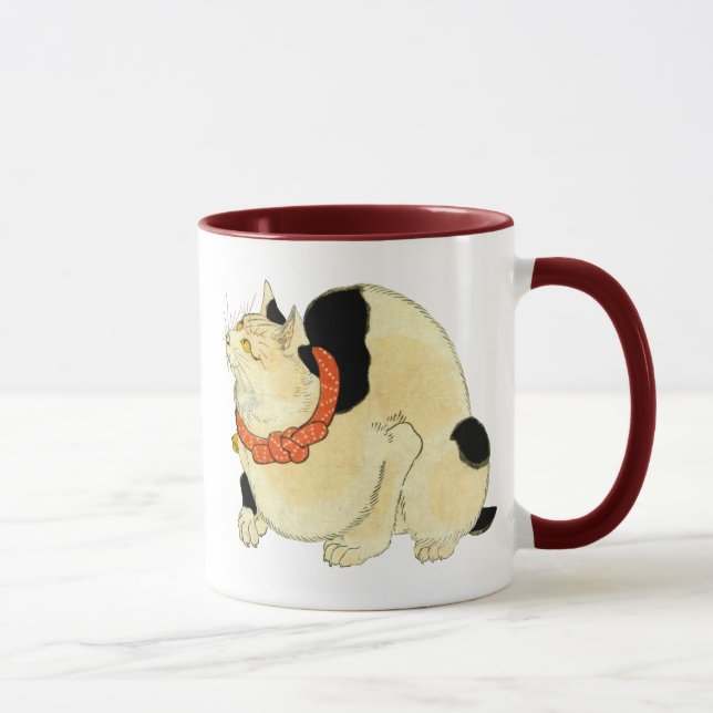 Caneca 日本猫, gato japonês do 国芳, Kuniyoshi, Ukiyo-e (Direita)