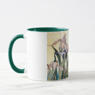 Caneca 杜 若 き り ぎ り す 北 斎, と Iris e Gafanhoto, Hokusai