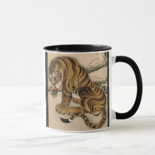 Caneca 虎図, tigre do 若冲, Jakuchu