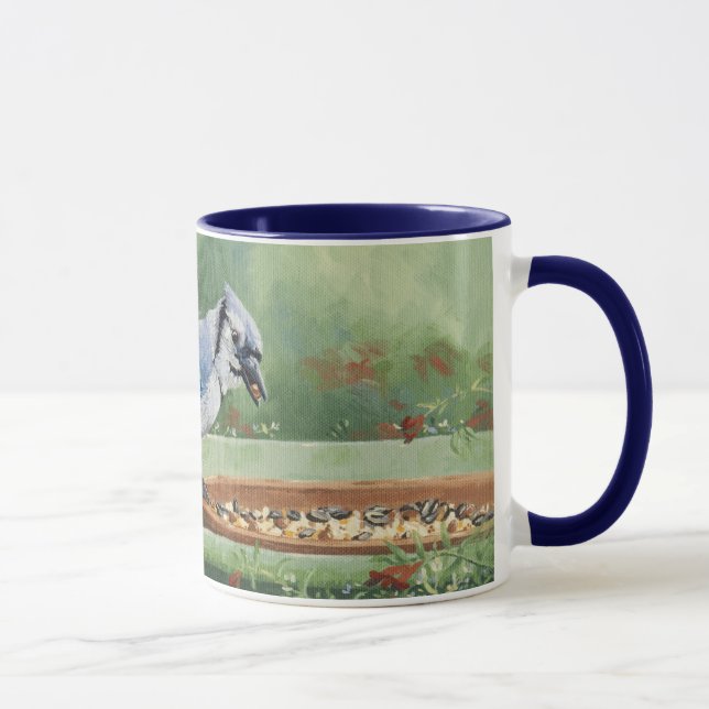 Caneca 0481 Jay azul no alimentador (Direita)